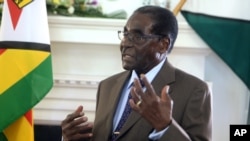 Le président zimbabwéen Robert Mugabe, 22 février 2016. 