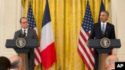 Франсуа Олланд і Барак Обама. Прес-конференція. Білий дім. 26 листопада.