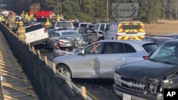 22 Aralık 2019 - Virginia eyaletinde 63 aracın yaptığı zincirleme kaza