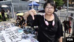 香港媽媽Jennifer受六四事件影響投入反送中運動，不希望香港出現天安門母親。(美國之音特約記者 湯惠芸拍攝 )