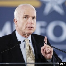 Senator John McCain at a campaign event in 2008