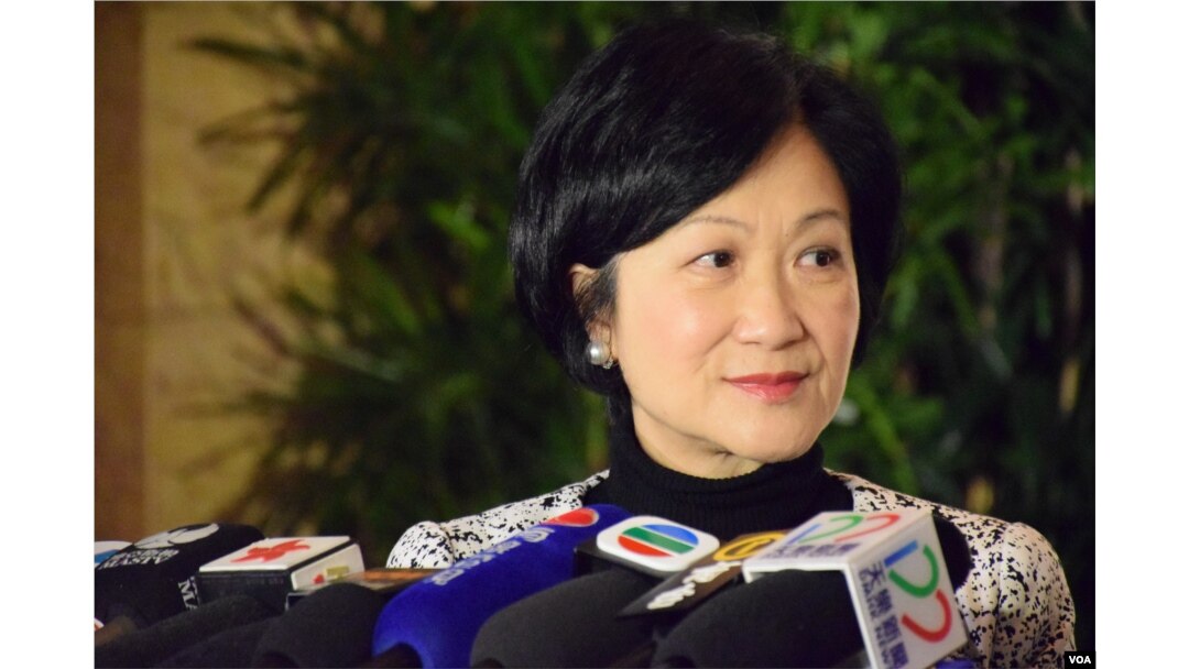 香港特首參選人葉劉淑儀。（美國之音湯惠芸攝）
