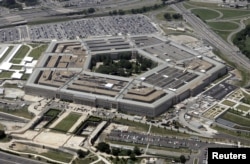 FILE - An aerial view of the Pentagon building in Washington, June 15, 2005.