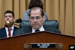 House Judiciary Committee Chair Jerrold Nadler, D-N.Y., gavels in a hearing on the Mueller report without witness Attorney General William Barr who refused to appear, on Capitol Hill in Washington, May 2, 2019.
