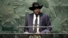 FILE - President Salva Kiir, of South Sudan, addresses the 69th session of the United Nations General Assembly, at U.N. headquarters, Sept. 27, 2014.