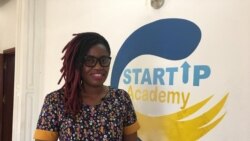 Christelle Gachoup, coordonnatrice de StartUp Academy, à Yaoundé, le 20 avril 2020. (VOA/Emmanuel Jules Ntap)