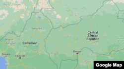 Map of Cameroon, Central African Republic