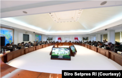 Presiden Jokowi dalam Sidang Kabinet di Istana Kepresidenan, Jakarta, Rabu (17/11). (Foto: Courtesy/Biro Setpres)