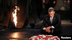 奧巴馬星期五到以色列的大屠殺紀念館獻花