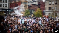 ພວກປະທ້ວງ Occupy Wall Street ທີ່ ນີວຢ໊ອກ