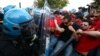 Scuffles Break Out, Tear Gas Fired at End of G-7 Protest