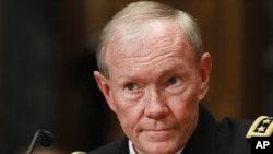 Joint Chefs Chairman Gen. Martin Dempsey testifies on Capitol Hill in Washington before the Senate Defense subcommittee hearing on the the Defense Department's fiscal 2013 budget. 