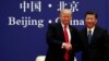 U.S. President Donald Trump and China's President Xi Jinping meet at the Great Hall of the People in Beijing, Nov. 9, 2017.