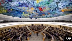 聯合國人權理事會內景。（2018年3月13日）