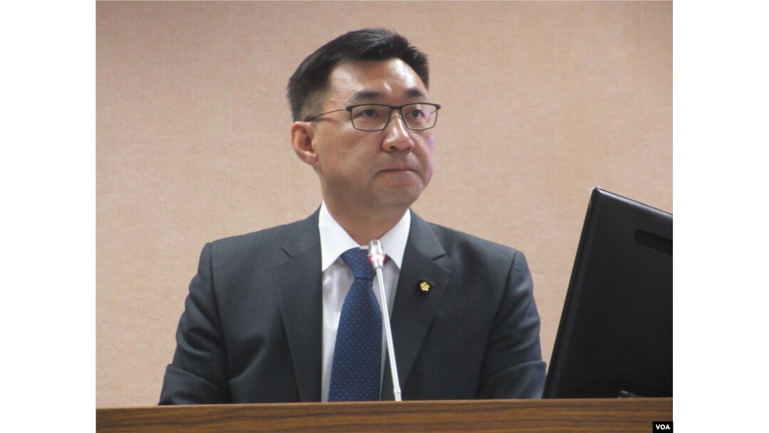 台湾在野党国民党立委江启臣(美国之音张永泰拍摄)