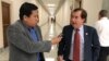 VOA reporter Sok Khemara interviews U.S Representative and Chairman of House Foreign Affairs Committee Ed Royce (R-CA) at Rayburn Congressional building in Washington, D.C, Tuesday, Oct 24, 2017. 