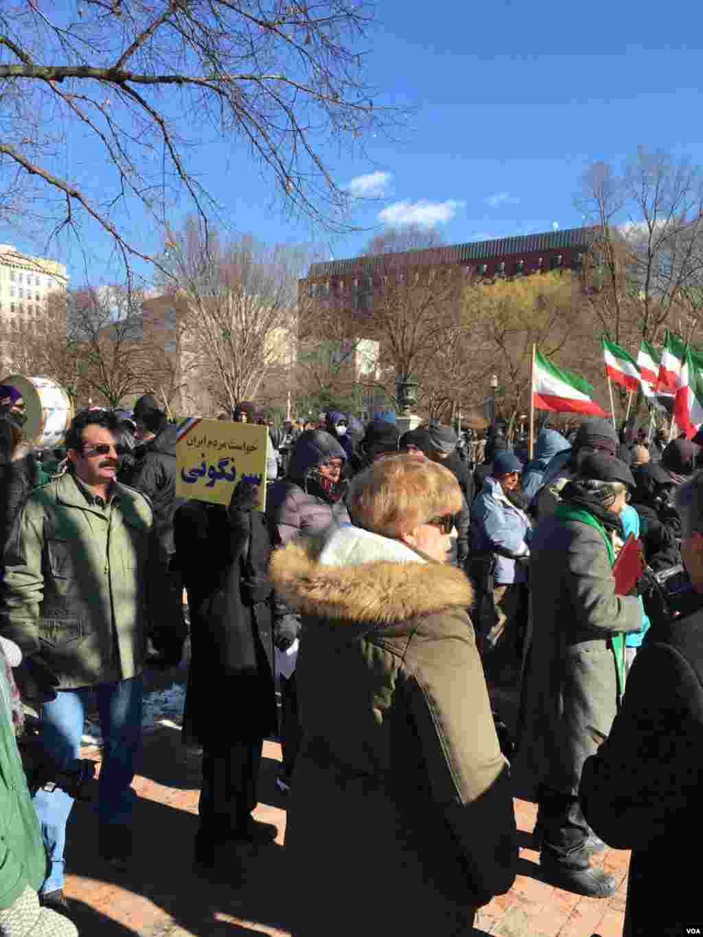 تجمع سازمان جوامع ایرانیان آمریکایی مقابل کاخ سفید، واشنگتن