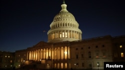 傍晚時分的美國國會大廈 (資料圖片)