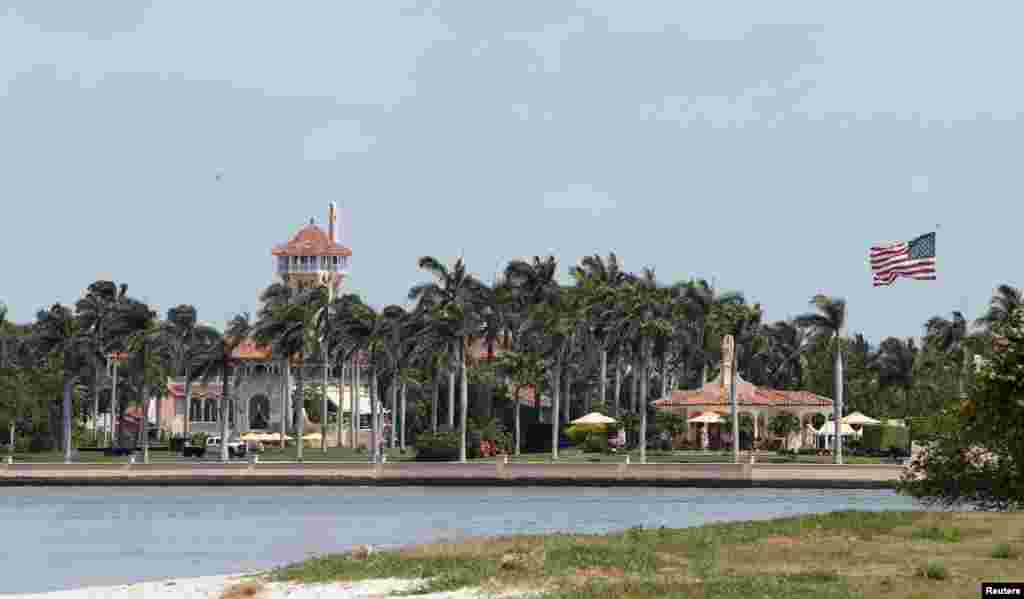 美國總統川普擁有的佛羅里達州海湖莊園(2017年4月5日)