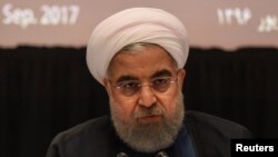 Iranski predsendik Hasan Rohani za vreme govora u Generalnoj skupštini UN. 