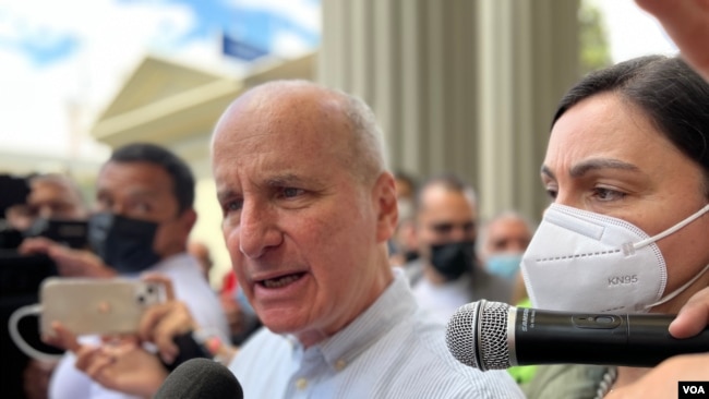 El expresidente José María Figueres del Partido Liberación Nacional este domingo.