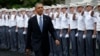 FILE - President Barack Obama attends a commencement ceremony at the U.S. Military Academy in West Point, New York, in 2014.