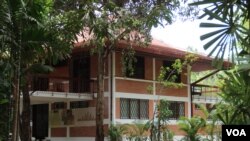 The house of legendary Cambodian architect Vann Molyvann along Siem Reap river, in Siem Reap, on 21 March 2015. Mr. Vann Molyvann is well-known for his modern architectural buildings, a legacy from the Sihanouk-led Sangkum Reastr Niyum period (1955–1970).