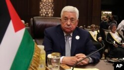 Palestinian President Mahmoud Abbas attends the summit of the Arab League at the Dead Sea, Jordan, March 29, 2017. 