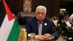 巴勒斯坦領導人馬哈茂德.阿巴斯在約旦參加阿拉伯國家聯盟會議。 （2017年3月29日）