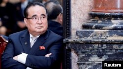 North Korean ruling party senior leader Ri Su Yong is seen at the President Palace in Hanoi, Vietnam, March 1, 2019.