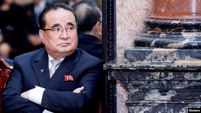 North Korean ruling party senior leader Ri Su Yong is seen at the President Palace in Hanoi, Vietnam, March 1, 2019.