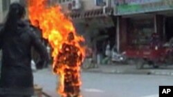 Hình ảnh của một trong 120 người Tây Tạng tự thiêu