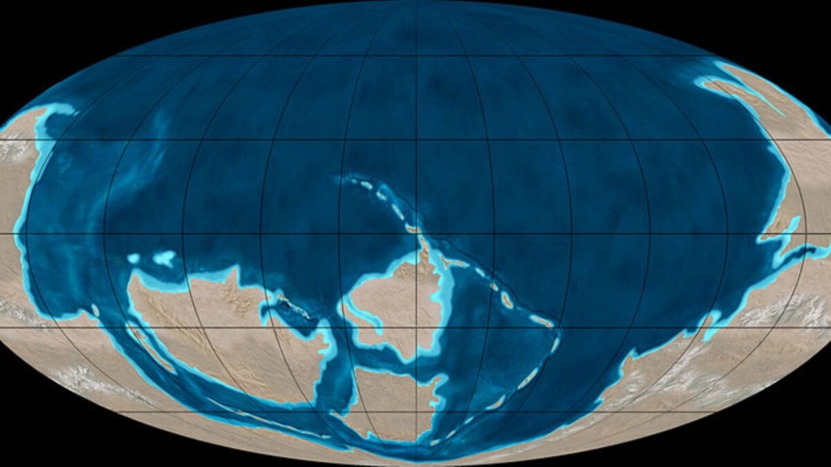 Карта мира 1 миллион лет назад