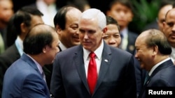 Phó Tổng thống Mỹ Mike Pence tham dự hội nghị thượng đỉnh Mỹ-ASEAN ở Singapore hồi cuối năm 2018.