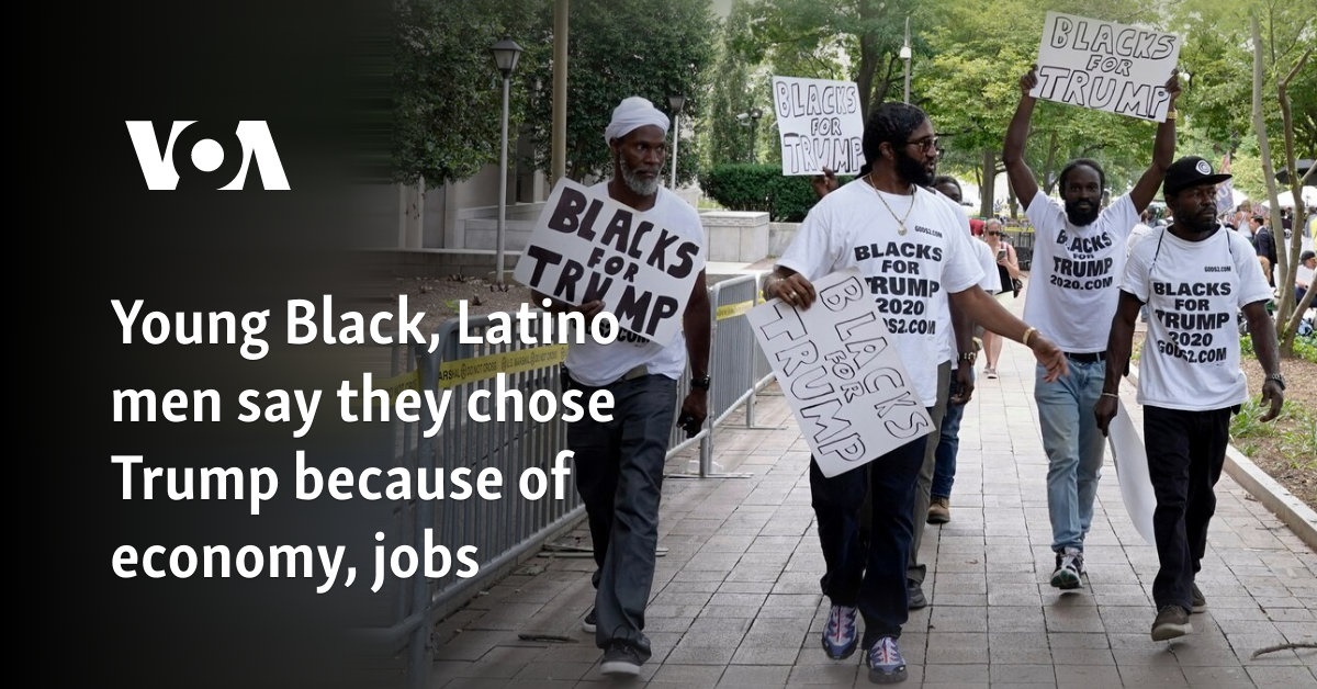 Young Black, Latino men say they chose Trump because of economy, jobs