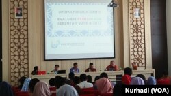 Seminar Evaluasi Pilkada 2015-2017 dan Proyeksi Pilkada 2018 serta Pilpres 2019 di UMY, Sabtu, 24 Februari 2018. (Foto:VOA/Nurhadi)