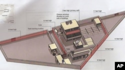 A diagram of the compound where Osama bin Laden was killed in a U.S. raid.