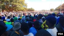 Some of the people at the million man march in Harare