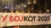 Protest za bojkot izbora, u Beogradu, 15. februara 2020. (Foto: Gordana Ćosić, RSE)