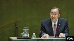Sekjen PBB Ban Ki-moon mengutarakan keprihatinan terkait bentrokan kekerasan terbaru di Rakhine utara, Burma (Foto: dok).
