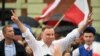 Президент Польши Анджей Д\уда на предвыборном митинге.