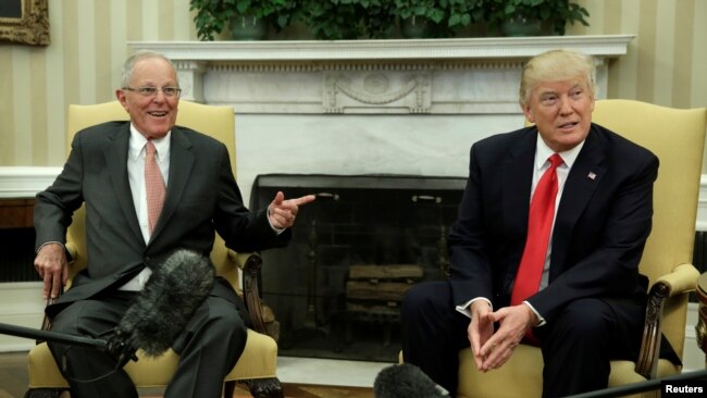 En un mensaje televisado, Kuczynski indicó que "con Donald Trump vamos a hablar, sobre todo, de proteger el libre comercio en las Américas y en el mundo".