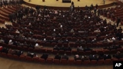 FILE - Iraqi lawmakers are seen in session in parliament in Baghdad.