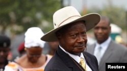 FILE - Uganda's President Yoweri Museveni