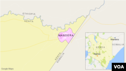 Map of Mandera, Kenya