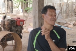 Soth Pov, 48, is a salt producer in Kampot province, Cambodia, February 14, 2019. (Sun Narin/ VOA Khmer)