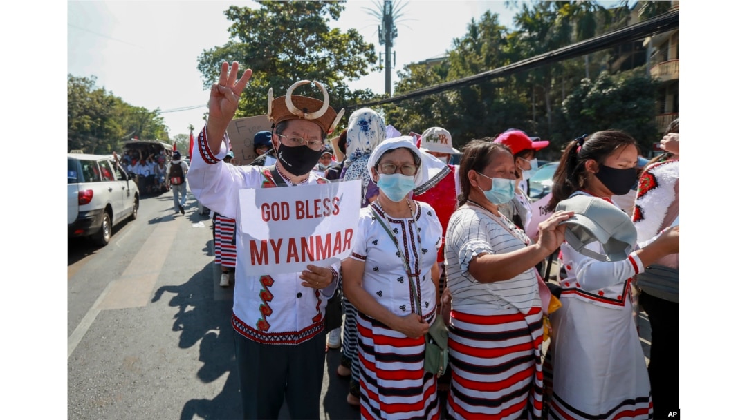 Etnis Minoritas Myanmar Bergabung Dalam Protes Menentang Kudeta Militer