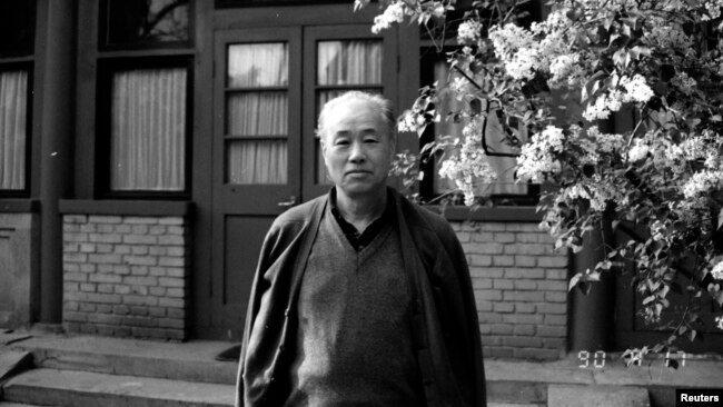 前中共改革派总书记赵紫阳1990年4月17日在北京富强胡同的住所。
