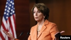 FILE - U.S. House Minority Leader Nancy Pelosi, shown at a Capitol Hill news conference last year, says the timing and circumstances of the Israeli prime minister's speech to Congress are "not appropriate."
