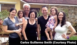 Carlos Guillermo Smith, third from the right, with his family.